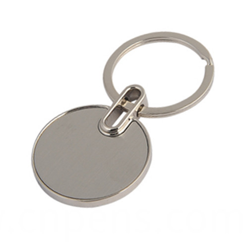 High Quality Promotional Logo Metal Round Keychain with Plastic (F1004A)